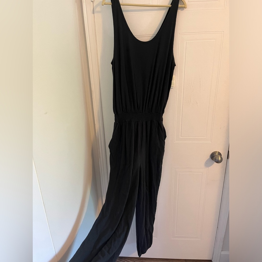 aerie Black Sleeveless Jumpsuit